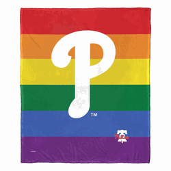 MLB Philadelphia Phillies Pride Series Silk Touch Throw Blanket 50x60 Inches