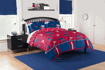 MLB Philadelphia Phillies Rotary Full Bed In A Bag Set 78 x 86 Inches