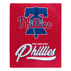 MLB Philadelphia Phillies Signature Raschel Throw Blanket 50x60 Inches