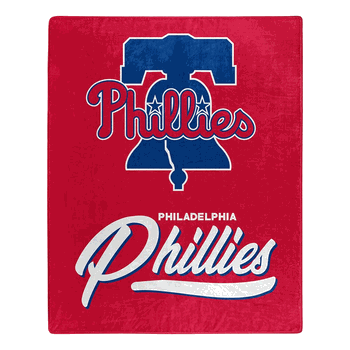 MLB Philadelphia Phillies Signature Raschel Throw Blanket 50x60 Inches