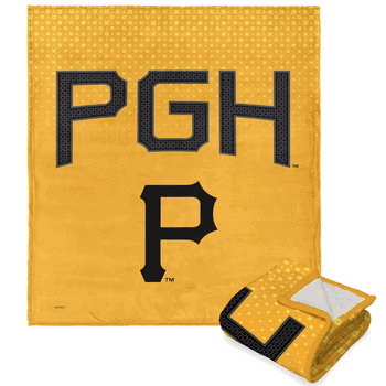 MLB Pittsburgh Pirates City Connect Silk Touch Sherpa Throw Blanket 50x60 Inches