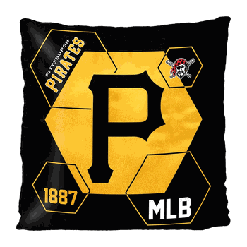 MLB Pittsburgh Pirates Connector Velvet Reverse Pillow 16 x 16 Inches