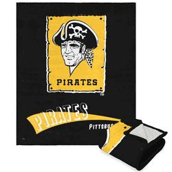 MLB Pittsburgh Pirates Cooperstown Collection Throwback Silk Touch Sherpa Throw Blanket 50 x 60 Inches