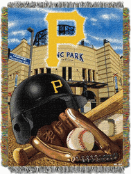 MLB Pittsburgh Pirates Homefield Advantage Tapestry Throw Blanket 48x60 Inches