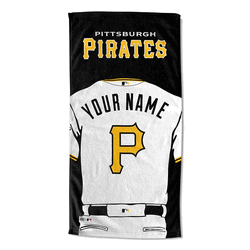 MLB Pittsburgh Pirates Jersey Personalized Beach Towel 30x60 Inches