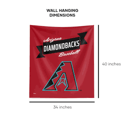 MLB Premium Arizona Diamondbacks Printed Wall Hanging(Pod) 34in x 40in