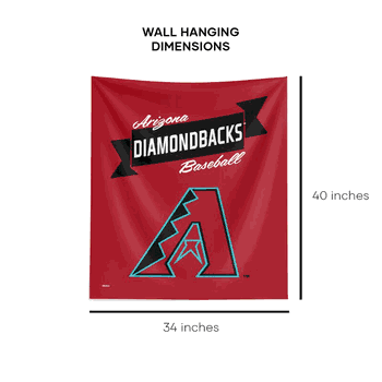 MLB Premium Arizona Diamondbacks Printed Wall Hanging(Pod) 34in x 40in