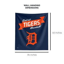 MLB Premium Detroit Tigers Printed Wall Hanging(Pod) 34in x 40in