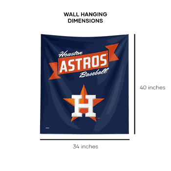 MLB Premium Houston Astros Printed Wall Hanging(Pod) 34in x 40in