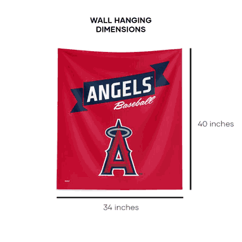 MLB Premium Los Angeles Angels Printed Wall Hanging(Pod) 34in x 40in