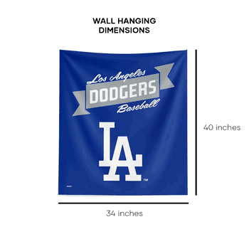 MLB Premium Los Angeles Dodgers Printed Wall Hanging(Pod) 34in x 40in