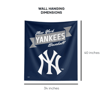 MLB Premium New York Yankees Printed Wall Hanging(Pod) 34in x 40in