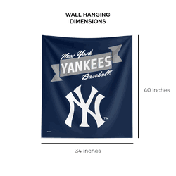 MLB Premium New York Yankees Printed Wall Hanging(Pod) 34in x 40in