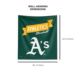 MLB Premium Oakland Athletics Printed Wall Hanging(Pod) 34in x 40in