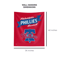 MLB Premium Philadelphia Phillies Printed Wall Hanging(Pod) 34in x 40in