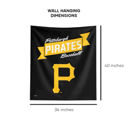 MLB Premium Pittsburgh Pirates Printed Wall Hanging(Pod) 34in x 40in