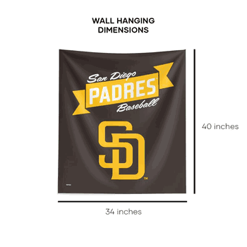MLB Premium San Diego Padres Printed Wall Hanging(Pod) 34in x 40in