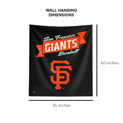 MLB Premium San Francisco Giants Printed Wall Hanging(Pod) 34in x 40in