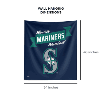MLB Premium Seattle Mariners Printed Wall Hanging(Pod) 34in x 40in