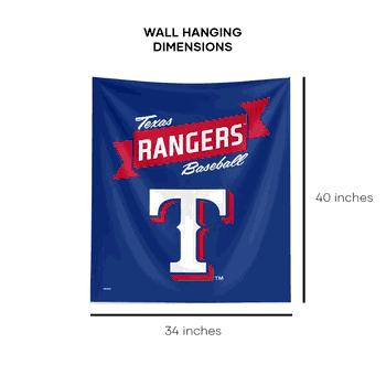 MLB Premium Texas Rangers Printed Wall Hanging(Pod) 34in x 40in