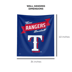 MLB Premium Texas Rangers Printed Wall Hanging(Pod) 34in x 40in