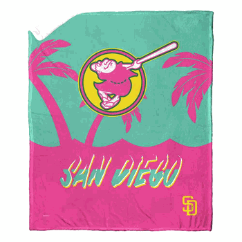 MLB San Diego Padres City Connect Silk Touch Sherpa Throw Blanket 50x60 Inches