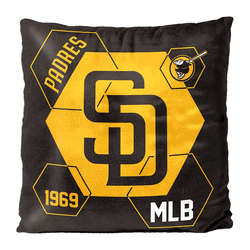 MLB San Diego Padres Connector Velvet Reverse Pillow 16 x 16 Inches