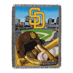 MLB San Diego Padres Homefield Advantage Tapestry Throw Blanket 48x60 Inches