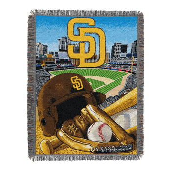 MLB San Diego Padres Homefield Advantage Tapestry Throw Blanket 48x60 Inches