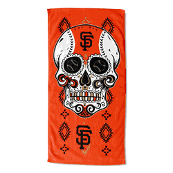 MLB San Francisco Giants Candy Skull Printed Beach Towel