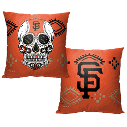 MLB San Francisco Giants Candy Skull Printed Throw Pillow