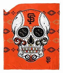 MLB San Francisco Giants Candy Skull Silk Touch Sherpa Throw