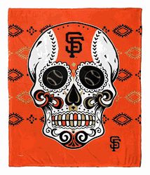 MLB San Francisco Giants Candy Skull Silk Touch Throw