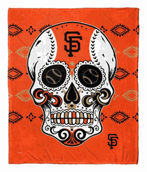 MLB San Francisco Giants Candy Skull Silk Touch Throw Blanket 50x60 Inches