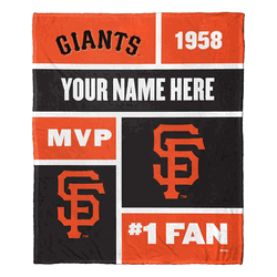 MLB San Francisco Giants Colorblock Personalized Silk Touch Throw Blanket 50 x 60 Inches