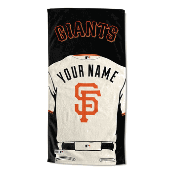 MLB San Francisco Giants Jersey Personalized Beach Towel 30x60 Inches