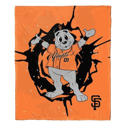 MLB San Francisco Giants Mascot Silk Touch Throw Blanket 50x60 Inches