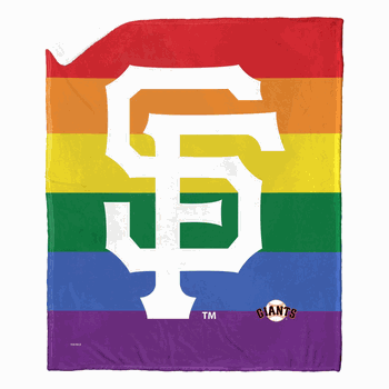MLB San Francisco Giants Pride Series Silk Touch Sherpa Throw Blanket 50x60 Inches