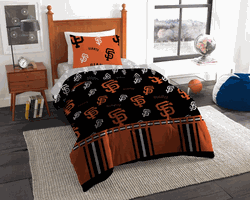 MLB San Francisco Giants Rotary Twin Bed In A Bag Set 64 x 86 Inches