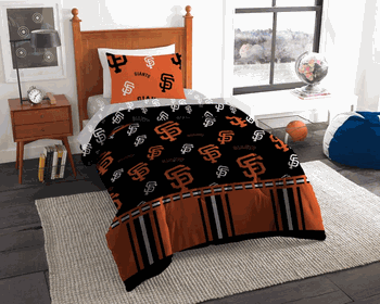 MLB San Francisco Giants Rotary Twin Bed In A Bag Set 64 x 86 Inches