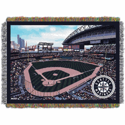 MLB Seattle Mariners Safeco Park Stadium Tapestry Throw Blanket 48x60 Inches