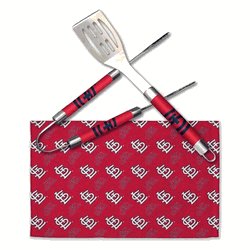 MLB St. Louis Cardinals 3-Piece BBQ Utensil Set 17.25 6 11 x 18 Inches