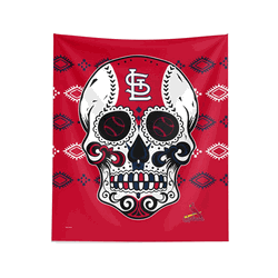MLB St. Louis Cardinals Candy Skull Wall Hanging 34x40 Inches