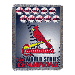 MLB St. Louis Cardinals Commemorative Series Throw Blanket 48x60 Inches
