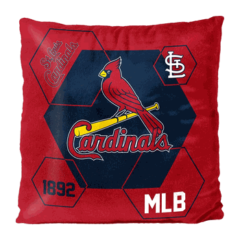MLB St. Louis Cardinals Connector Velvet Reverse Pillow 16 x 16 Inches