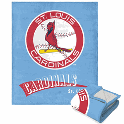 MLB St. Louis Cardinals Cooperstown Collection Throwback Silk Touch Sherpa Throw Blanket 50 x 60 Inches