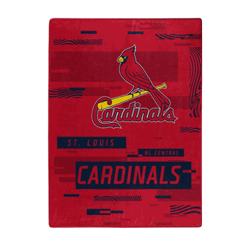 MLB St. Louis Cardinals Digitize Raschel Throw Blanket 60x80Inches