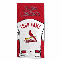 MLB St. Louis Cardinals Jersey Personalized Beach Towel 30x60 Inches
