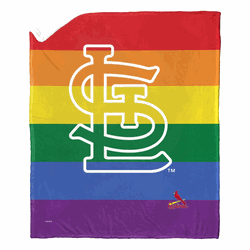 MLB St. Louis Cardinals Pride Series Silk Touch Sherpa Throw Blanket 50x60 Inches