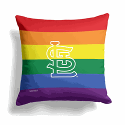 MLB St. Louis Cardinals Pride Series Throw Pillow 18x18 Inches